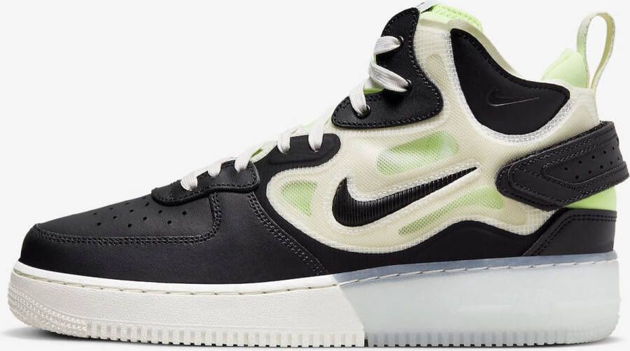 Nike Air Force 1 Mid React Sail Black-Ghost Green-Glacier Blue