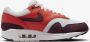 Nike Herenschoenen Air Max 1 Summit White Picante Red Burgundy Crush- Heren Summit White Picante Red Burgundy Crush - Thumbnail 1