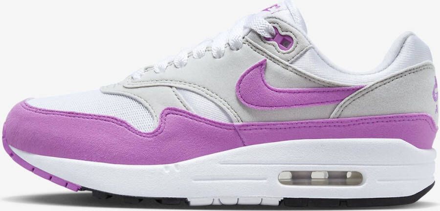 Nike Wmns Air Max 1 '87 Running Schoenen natural grey fuchsia dream white black maat: 40 beschikbare maaten:36.5 37.5 38.5 39 40.5 41