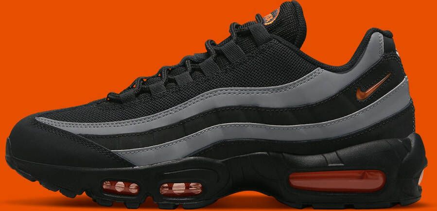 Nike Herenschoenen Air Max 95 Black Iron Grey White Safety Orange- Heren Black Iron Grey White Safety Orange