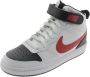 Nike court borough mid 2 sneakers wit rood kinderen - Thumbnail 1