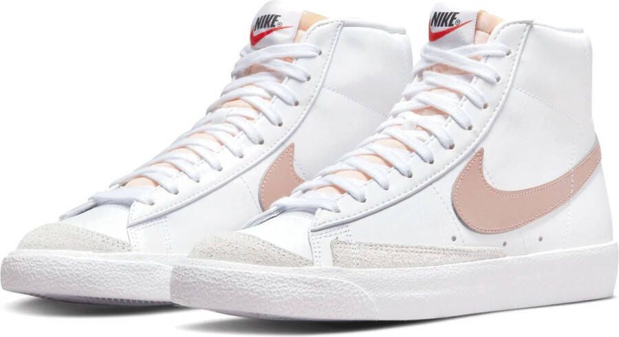 Nike Wmns Blazer Mid Basketball Schoenen white pink oxford black summit white maat: 36.5 beschikbare maaten:38.5 39 40.5 36.5 42 - Foto 2