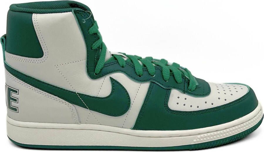 Nike Terminator High Heren Sneakers Schoenen Leer Wit-Groen FD0650