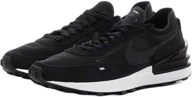 Nike Lage Sneaker Zwart Wit Oranje Wafel Stijl Black Heren