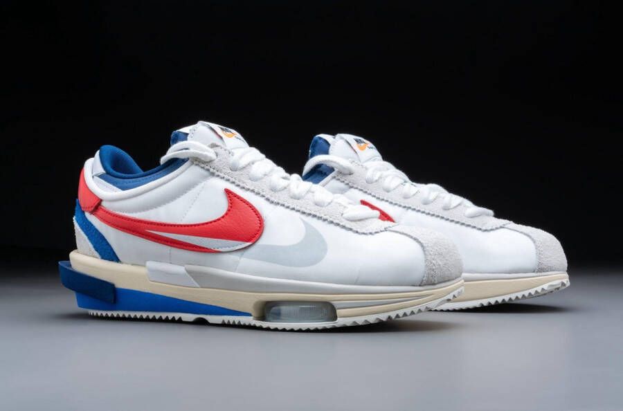 Nike Zoom Cortez SP Sacai White University Red Blue DQ0581-100 WIT