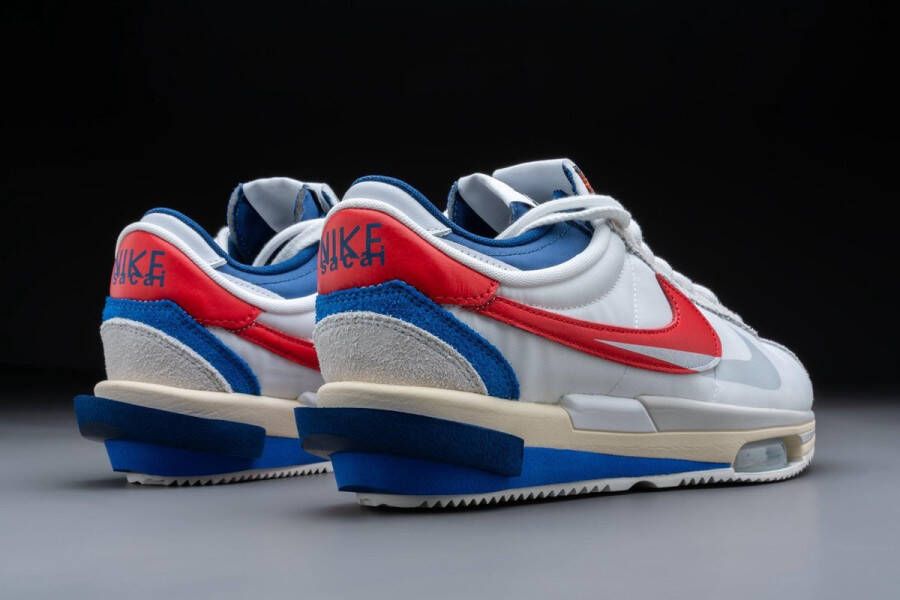 Nike Zoom Cortez SP Sacai White University Red Blue DQ0581-100 WIT Schoenen