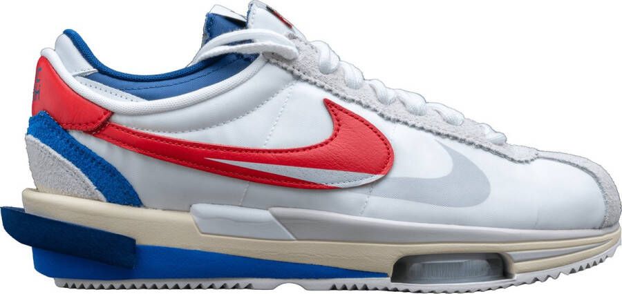 Nike Zoom Cortez SP Sacai White University Red Blue DQ0581-100 WIT Schoenen