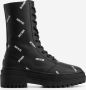 Nikkie boots Djuna Logo print Zwart - Thumbnail 1