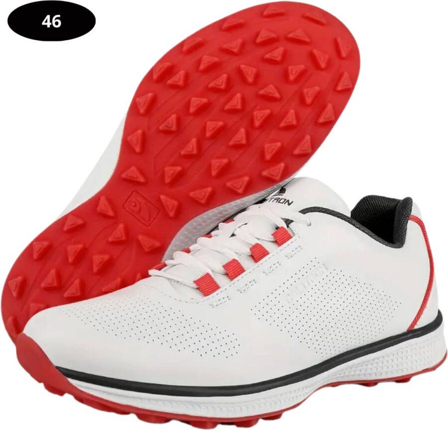 Nivard Golfschoenen Heren Sneakers Golfkleding Golfschoenen Antislip Waterdicht Golfen Rood 46