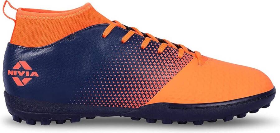 Nivia Ashtang Voetbalschoenen (Fluor Oranje 8 9 42 EU) Rubber Voorgevormde Binnenzool Minimale Waterabsorptie