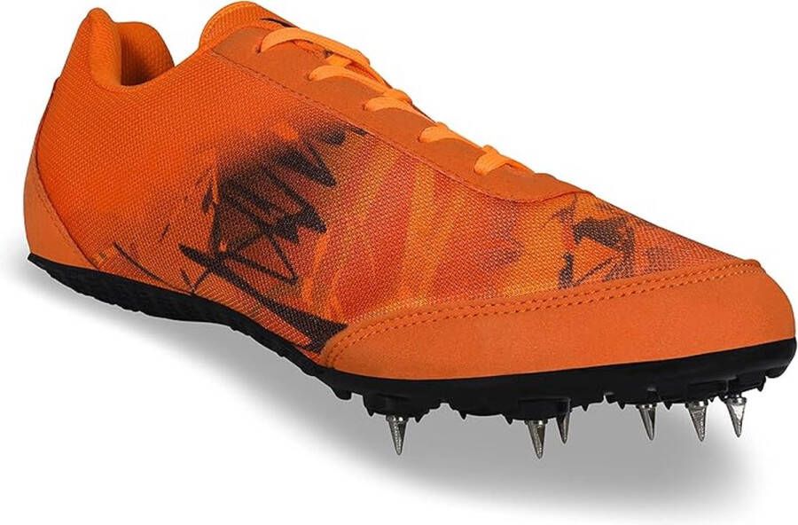 Nivia Zion Spikes Loopschoenen (Oranje 3 4 37 EU) Voor Hardlopen Joggen Trainen Gym Ademend Mesh Comfortabel Demping Licht Gewicht