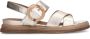 No Stress Dames PRE ORDER Gouden leren plateau sandalen met gesp - Thumbnail 2