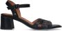 No Stress Dames PRE ORDER Zwarte leren sandalen met hak - Thumbnail 3