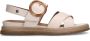 No Stress Dames PRE ORDER Witte leren plateau sandalen met gesp - Thumbnail 2