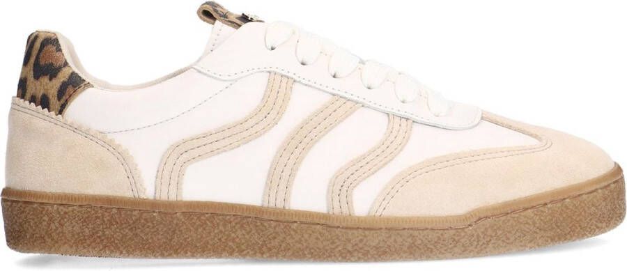 No Stress Dames Witte leren sneakers