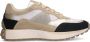 No Stress Dames Witte suède sneakers met zwart en beige details - Thumbnail 3