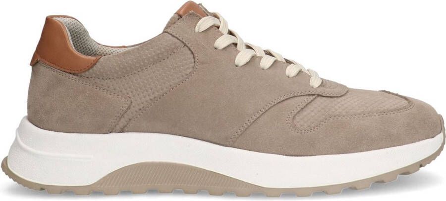 No Stress Heren Beige suède sneakers