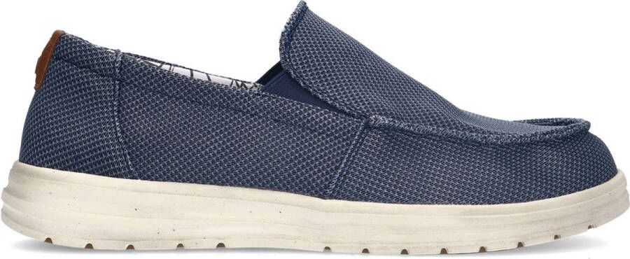 No Stress Heren Blauwe textiele loafers