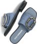 NOA HARMON Slippers Dames 9736 Maat: 37 Materiaal: Leer Kleur: Blauw - Thumbnail 2