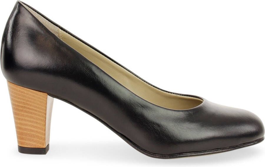 Noë Shoes Nora Pump Black Natural Heel