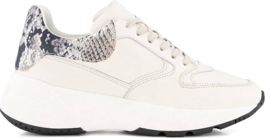 NoGRZ J.Fischer Leren Dames Dad sneakers Veterschoenen Wit Leer