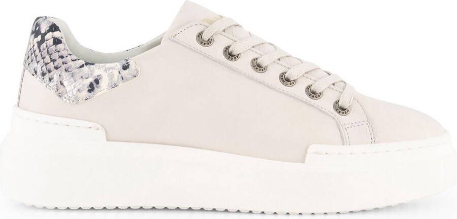 NoGRZ J.Javarra Leren Dames sneakers Veterschoenen Wit Leer