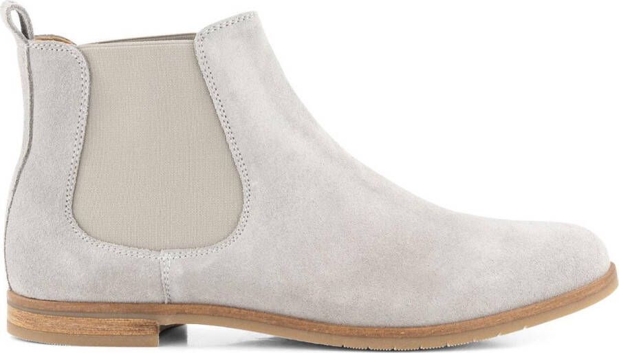 NoGRZ J.Zocher Dames Suede leren Chelsea boot Enkellaarsjes Grijs Leer