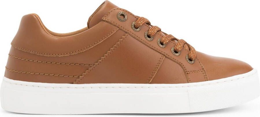 NoGRZ K.Cantley Leren damessneakers Cognac Bruin Leer