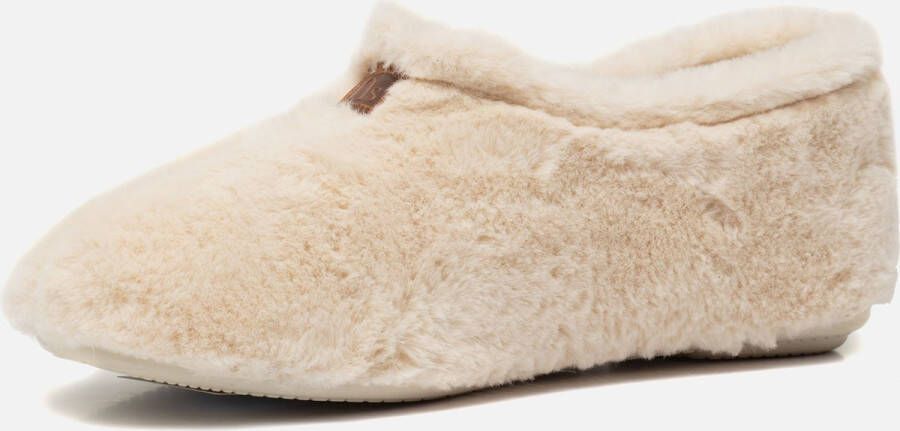 Nortenas Pantoffels beige Imitatiebont 270252 Dames