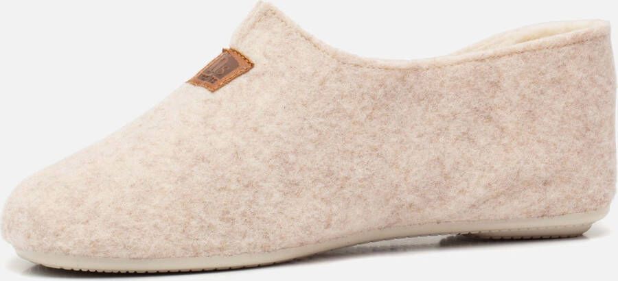 Nortenas Pantoffels beige Imitatiebont 270256 Dames