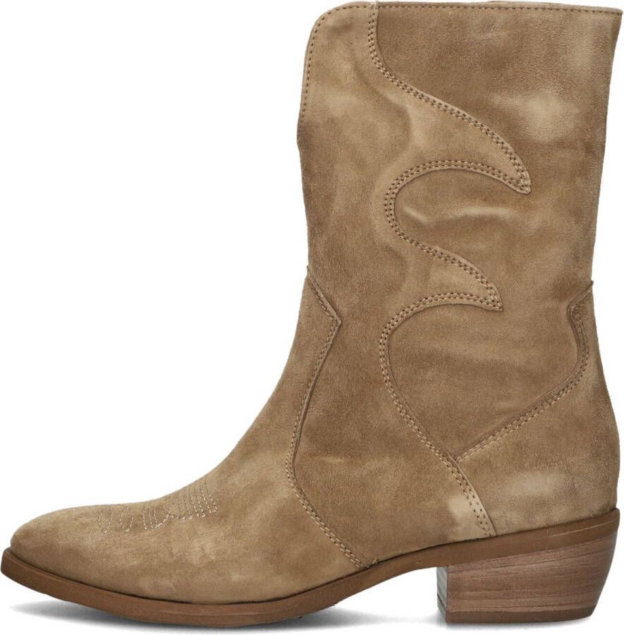 Notre-V 08-181 Laarzen Suède Dames Camel