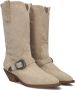 Notre-V 08-480 Cowboylaarzen Western Laarzen Dames Beige - Thumbnail 2