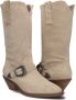 Notre-V 08-480 Cowboylaarzen Western Laarzen Dames Beige - Thumbnail 8