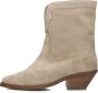 Notre-V 08-483 Cowboylaarzen Western Laarzen Dames Beige - Thumbnail 8