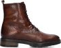 Notre-v Cognac Leren Veterschoenen Brown Dames - Thumbnail 2