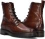 Notre-v Cognac Leren Veterschoenen Brown Dames - Thumbnail 2