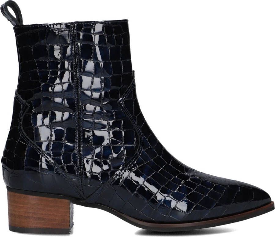 Notre-V 3231 Enkellaarsjes Enkelboots met rits Dames Blauw