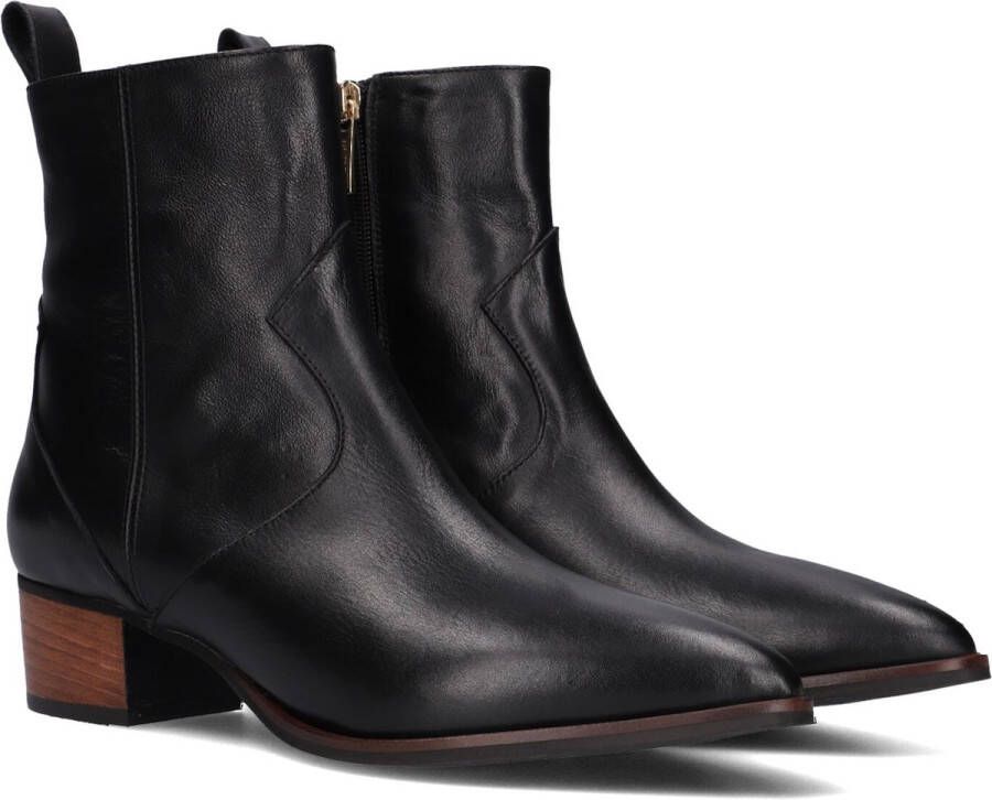 Notre-V 3231 Enkellaarsjes Enkelboots met rits Dames Zwart