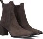 Notre-V 33028 Enkellaarsjes Enkelboots met rits Dames Bruin - Thumbnail 2