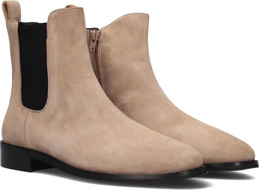 Notre-V 3422 Enkellaarsjes Enkelboots met rits Dames Taupe