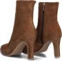 Notre-V 57436 Enkellaarsjes Enkelboots met rits Dames Cognac - Thumbnail 4