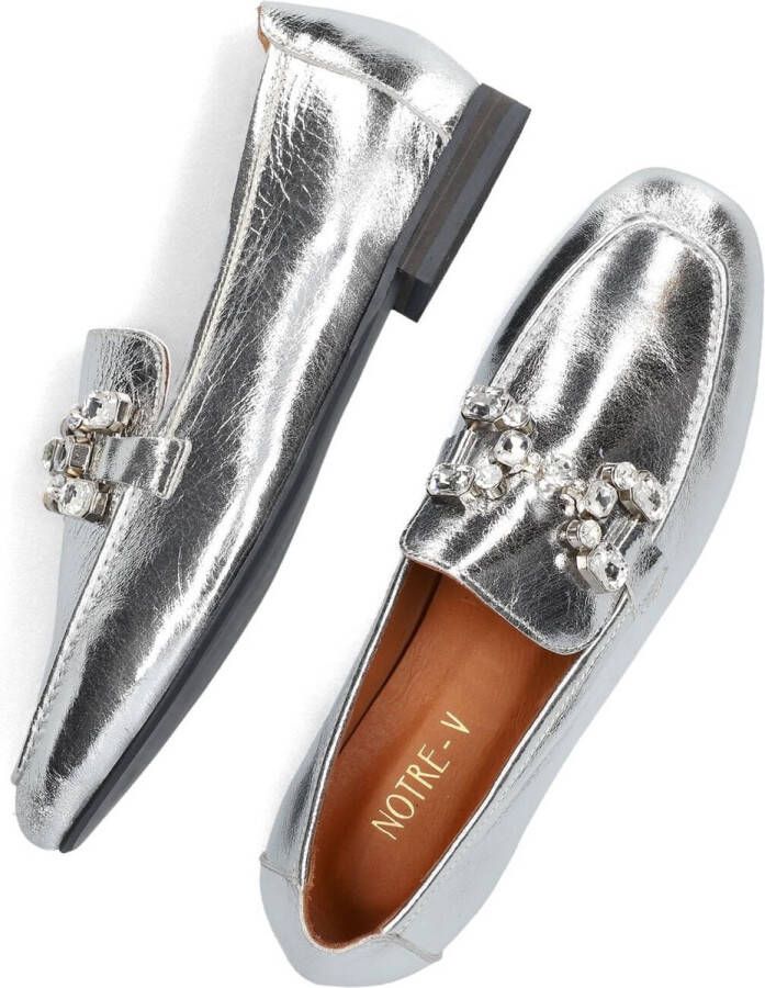 Notre-V 6112 Loafers Instappers Dames Zilver