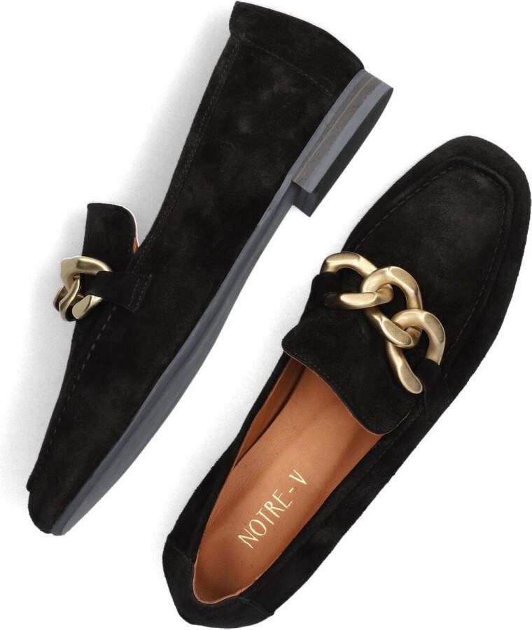 Notre-V 6114 Loafers Instappers Dames Zwart