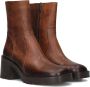 Notre-V 830016 Enkelboots Enkellaarsjes Dames Cognac - Thumbnail 8