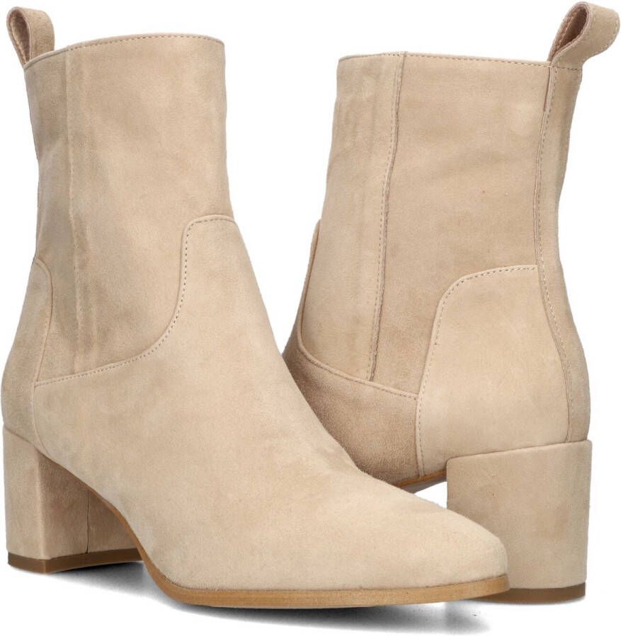 Notre-V 8543 Enkellaarsjes Enkelboots met rits Dames Beige