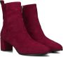 Notre-V 8543 Enkellaarsjes Enkelboots met rits Dames Rood - Thumbnail 2