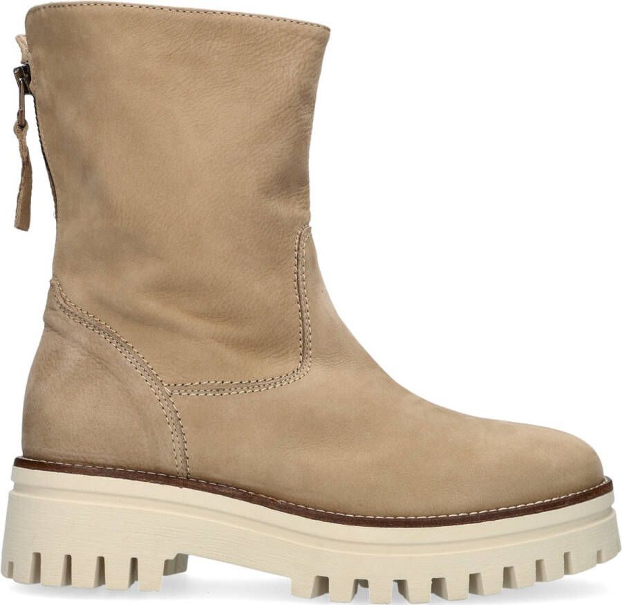 Notre-V 9031 Enkelboots Enkellaarsjes Dames Beige