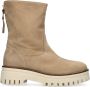 Notre-V 9031 Enkellaarsjes Enkelboots met rits Dames Beige - Thumbnail 2