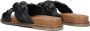 Vlechtwerk 906009 Slippers Dames Zwart - Thumbnail 2