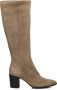 Notre-v Taupe Suede Hoge Hak Laarzen Beige Dames - Thumbnail 8